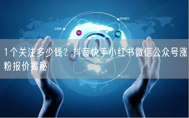 1个关注多少钱？抖音快手小红书微信公众号涨粉报价揭秘