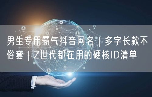 男生专用霸气抖音网名｜多字长款不俗套｜Z世代都在用的硬核ID清单