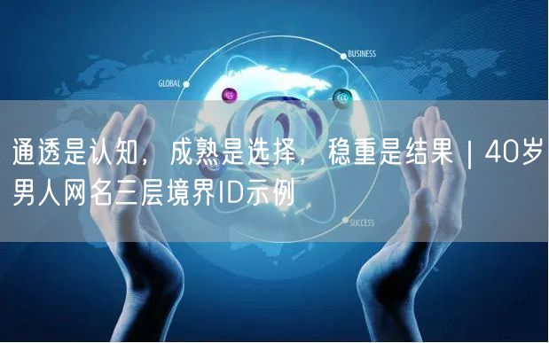 通透是认知，成熟是选择，稳重是结果｜40岁男人网名三层境界ID示例