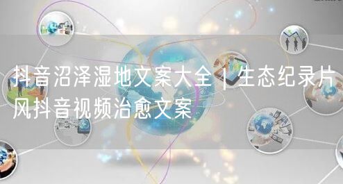 抖音沼泽湿地文案大全|生态纪录片风抖音视频治愈文案