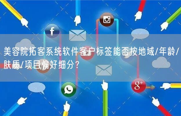 美容院拓客系统软件客户标签能否按地域/年龄/肤质/项目偏好细分？