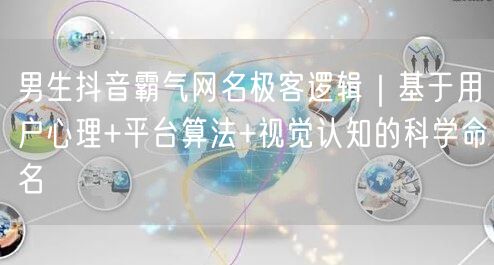 男生抖音霸气网名极客逻辑｜基于用户心理+平台算法+视觉认知的科学命名