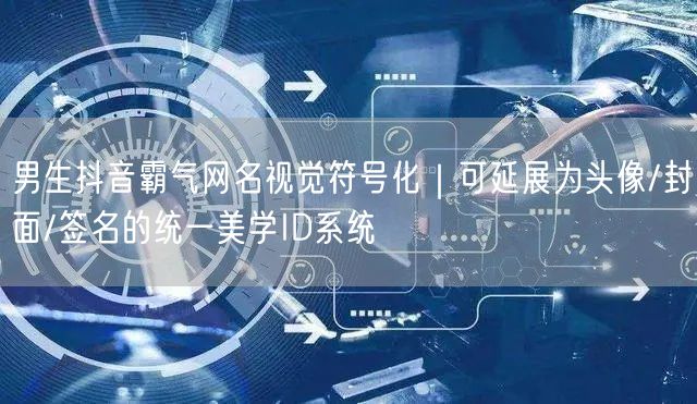 男生抖音霸气网名视觉符号化|可延展为头像/封面/签名的统一美学ID系统