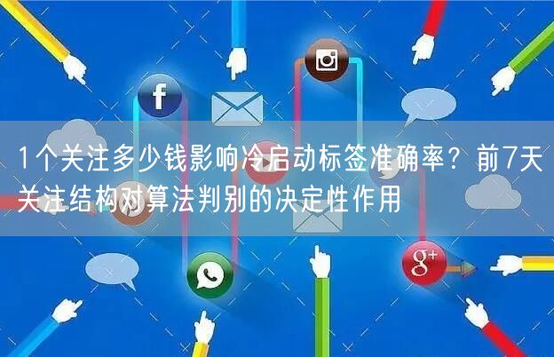 1个关注多少钱影响冷启动标签准确率？前7天关注结构对算法判别的决定性作用